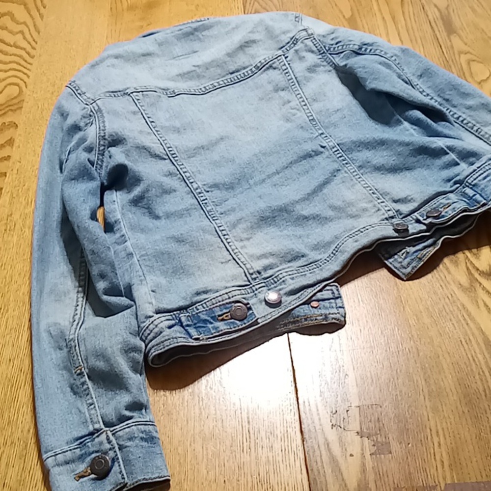 OLD NAVY Jeans Jacket Womens XS BLUE Denim Preowned Coat Winter Used Spring - Picture 8 of 9
